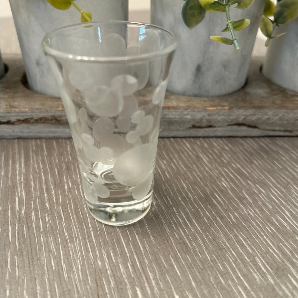 Disney Parks Mickey Mouse frosted glass shot‎ glass